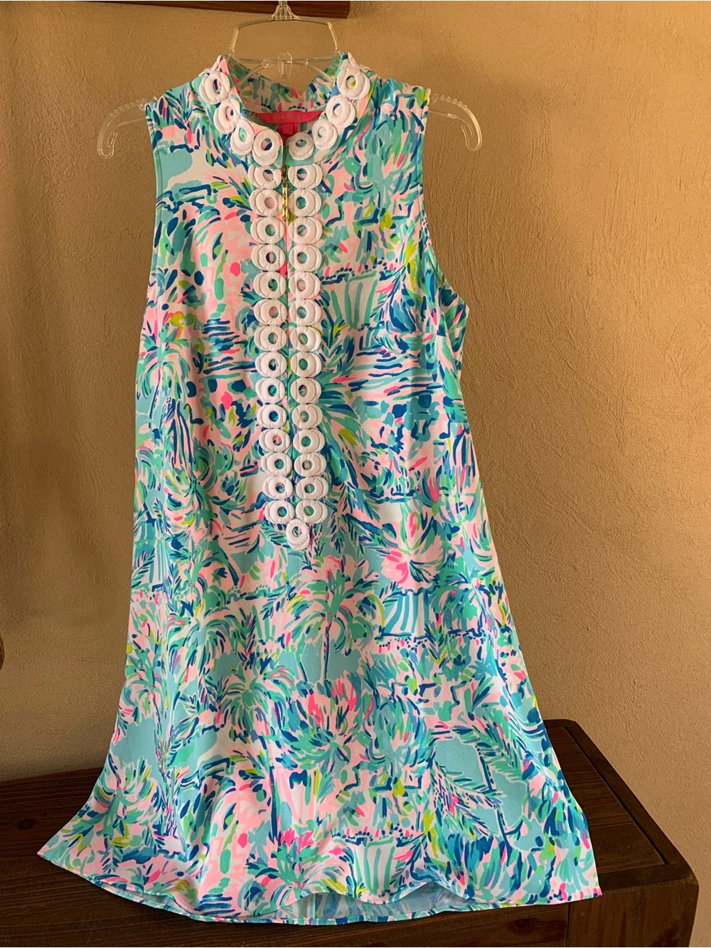 Lilly Pulitzer Tropical Eyelet-Trim Dress